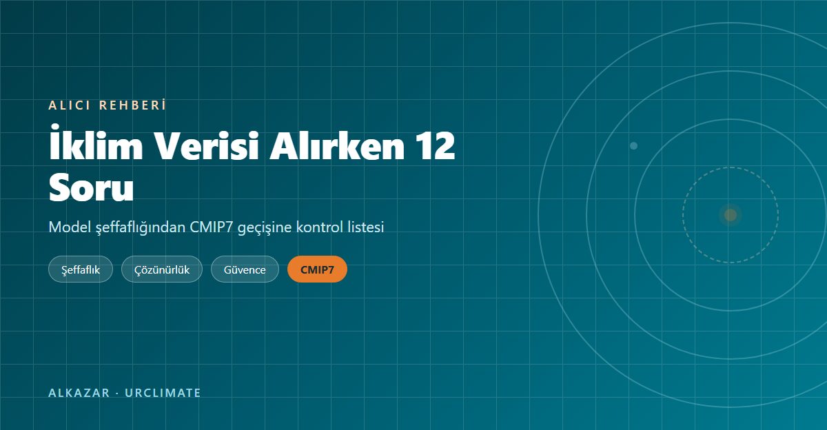 İklim riski verisi satın alırken 12 kritik soru — Alkazar blog kapağı